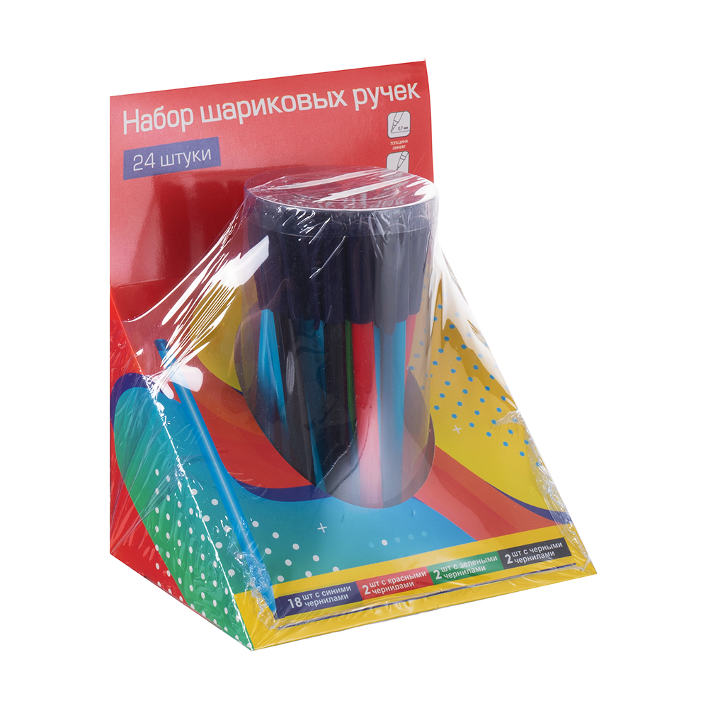 Набор шариковых ручек, 24 шт., в ассортименте - купить в интернет ...