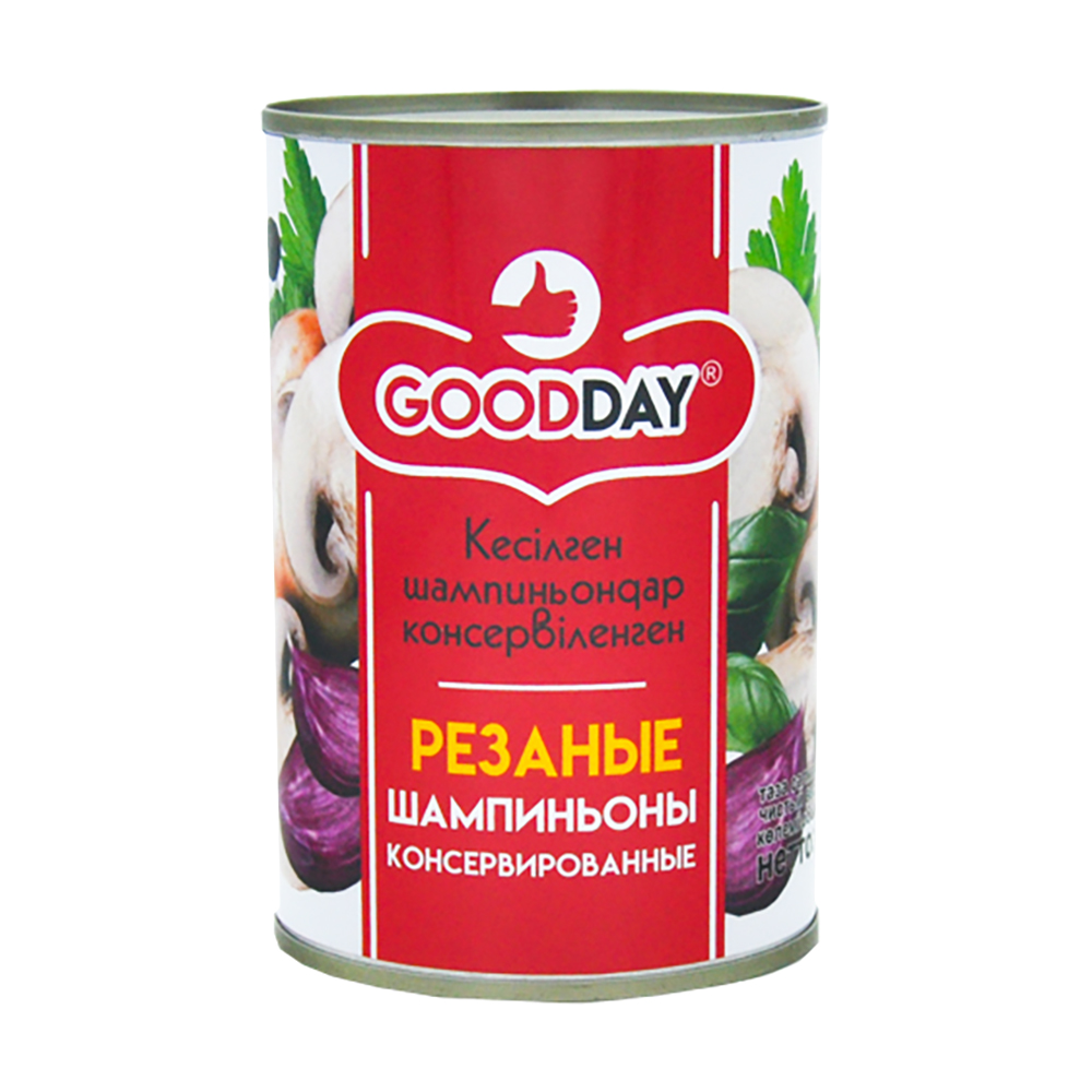 Шампиньоны консервированные резаные, GOODDAY, 400 г - купить в интернет ...