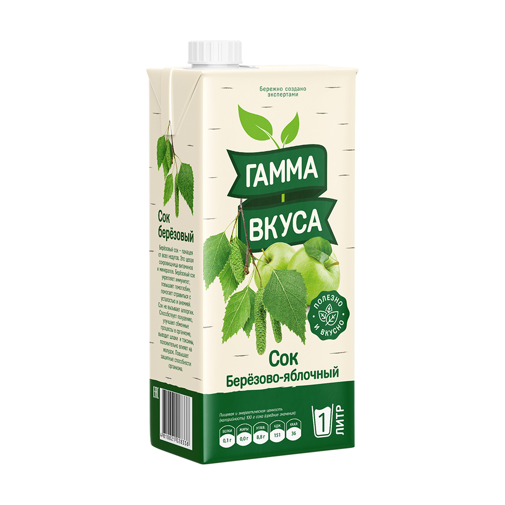 Сок берёзово-яблочный, Гамма вкуса, 1 л - купить в интернет-магазине ...