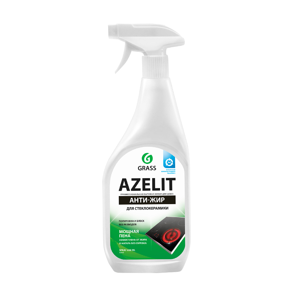 Чистящее средство антижир "Azelit" для стеклокерамики, GRASS, 600 мл ...