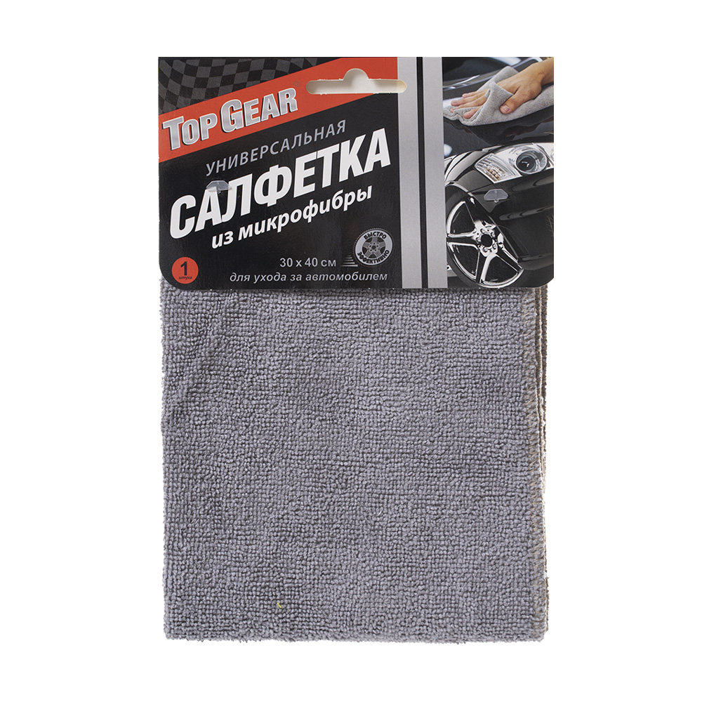 Салфетка универсальная, Top Gear, для ухода за автомобилем, 30х40 см ...