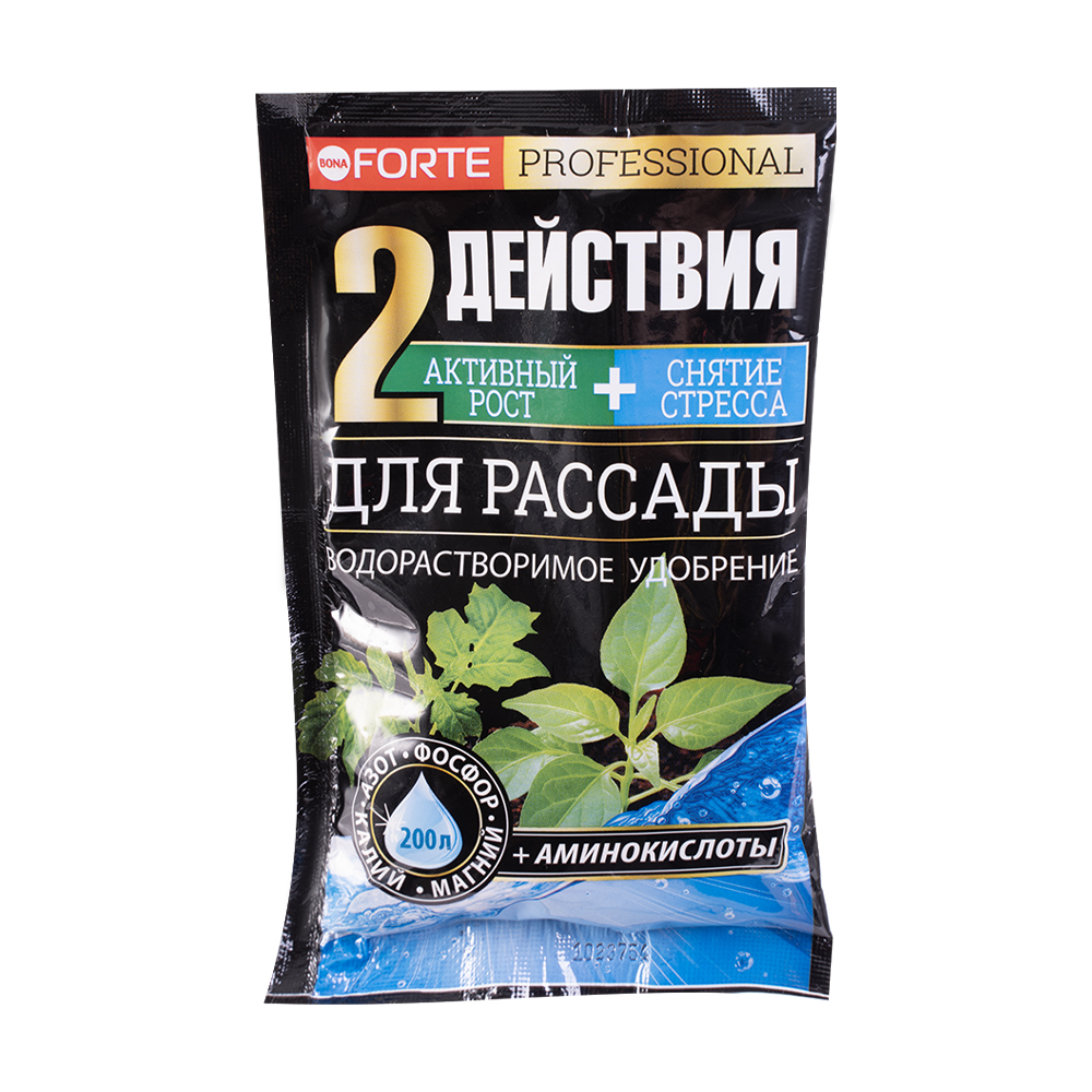 Удобрение водорастворимое для рассады, BONA FORTE, 100 г - купить в ...