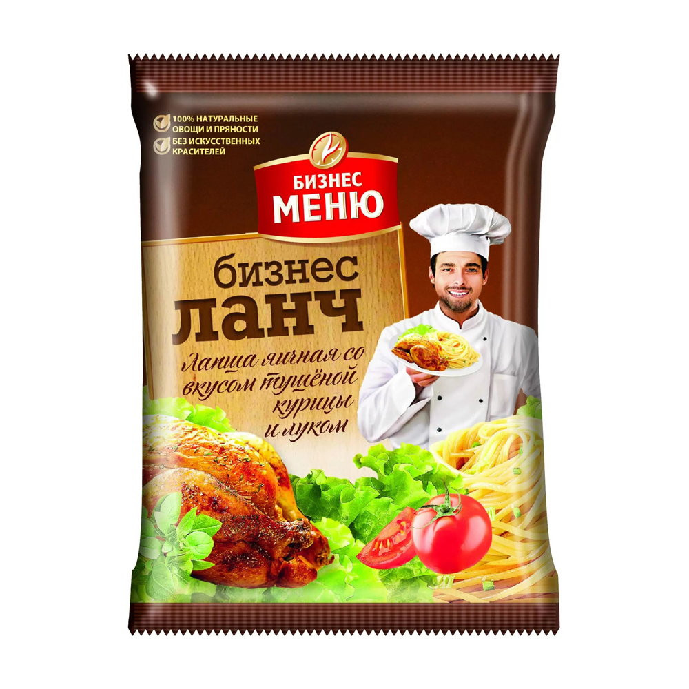 Лапша яичная Бизнес-ланч, со вкусом курицы, 45 г - купить в интернет ...