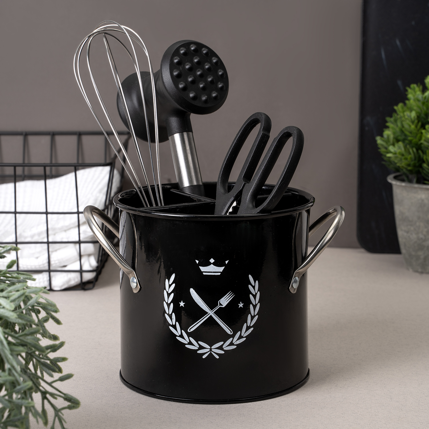 Подставка для столовых приборов, O'Kitchen, 18,5х14х13,5 см, в ...