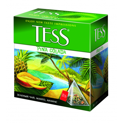 Чай Tess «Пина Колада» зеленый с манго, ананасом и ароматом тропических ...