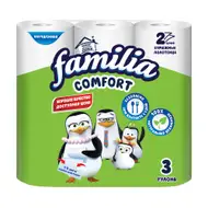 Бумажные полотенца "Comfort", Familia, 2 слоя, 3 рулона