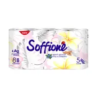 Туалетная бумага "Luxury Sandalwood", Soffione, 5 слоёв, 8 рулонов, ароматизированная