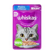 Влажный корм для кошек "Сочное желе", Whiskas, форель и лосось, 75 г