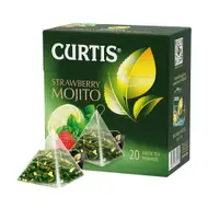 Чай зелёный "Strawberry Mojito", CURTIS, 20 пирамидок, 34 г