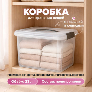 Контейнер с крышкой и клипсами 23л, ЛМР