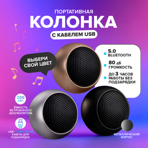 Колонка портатив.акк. с кабелем USB ИМП