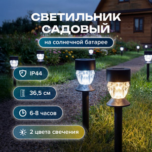 Светильник сад. на солн.бат 35,5см ИМП
