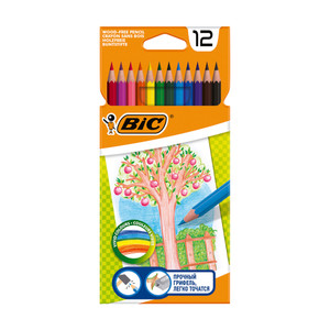 Карандаши цветные, BIC, 12 цветов