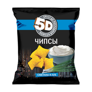 Чипсы пшеничные "Сметана и лук", 5G, 200 г