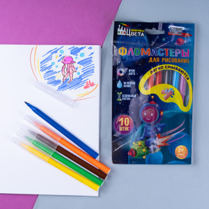 Set of felt-tip pens 10 colors Cosmos