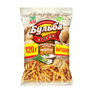 Kartupeļu salmiņi Bulba Sticks, 120 g, dažādi veidi