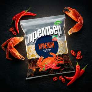 Снеки "Премьер" со вкусом краба, 120 г