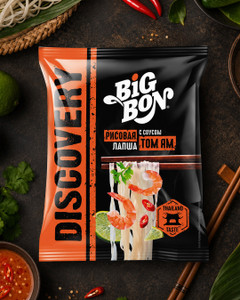 Рисовая лапша, BIG BON, 65 г, в ассортименте
