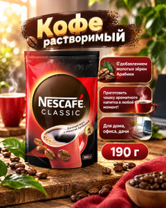 Кофе растворимый "CLASSIC", Nescafé, 190 г