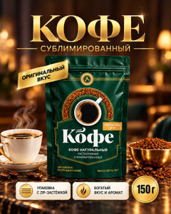 Кофе растворимый сублимированный, Coffee, 150 г