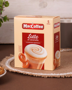 Напиток кофейный растворимый (3 в 1) "Latte", MacCoffee, со вкусом карамели, 110 г