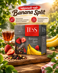Чай чёрный "Banana Split", TESS, 20 пирамидок, 36 г
