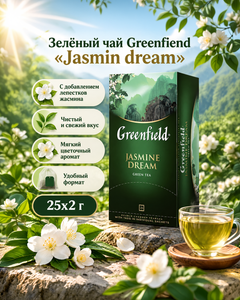 Чай зелёный "Jasmin dream", Greenfiend, 25 пакетиков