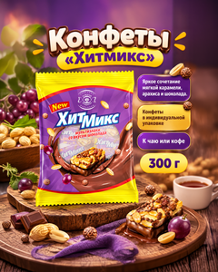 Конфеты "Хитмикс" с арахисом, 300 г