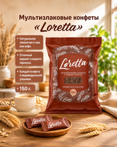 Мультизлаковые конфеты "Loretta", 150 г, в ассортименте