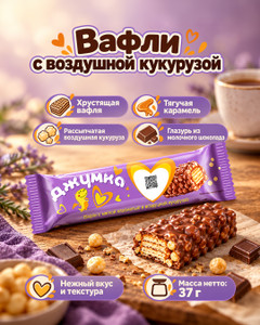 Вафли с воздушной кукурузой, Джумка, 37 г