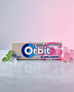Жевательная резинка "Bubblemint", Orbit, 13,6 г