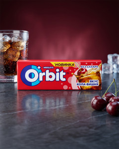 Orbit, "Кола Вишня" жевательная резинка без сахара, 13,6 г