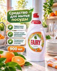 Средство для мытья посуды, Fairy, 900 мл, в ассортименте