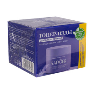 Тонер-пэды двухсторонние, SADOER, 55 шт., в ассортименте