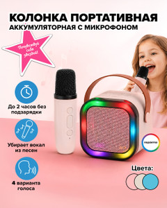 Колонка портативная, аккумуляторная, с микрофоном, FLARX, в ассортименте