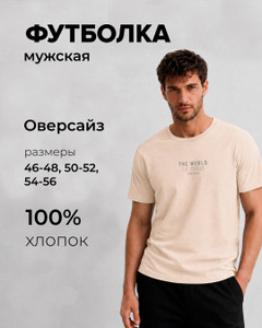 Футболка мужская оверсайз, в ассортименте