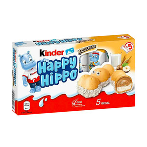 Вафли "Happy Hippo", Kinder, 103,5 г, в ассортименте