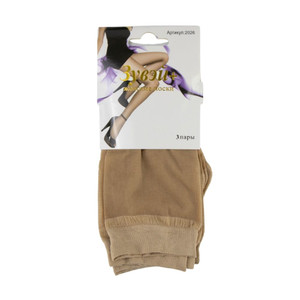 Womens elastic socks, 3 pairs