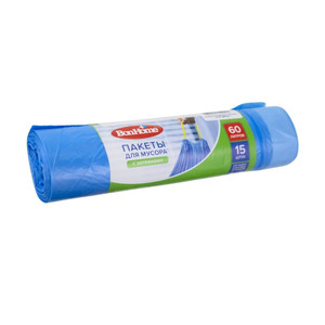 Garbage bags with ties, 60 l, 15 pcs.