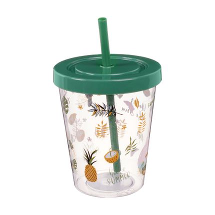 Стакан с трубочкой, O'Kitchen, 430 мл, в ассортименте