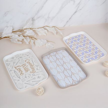 Поднос, 32х21х2 см, в ассортиментн