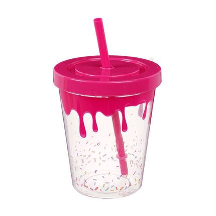Стакан с трубочкой, O'Kitchen, 430 мл, в ассортименте