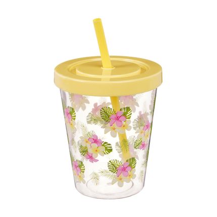 Стакан с трубочкой, O'Kitchen, 430 мл, в ассортименте