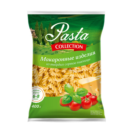 Макароны, Pasta collection, спираль, 400 г