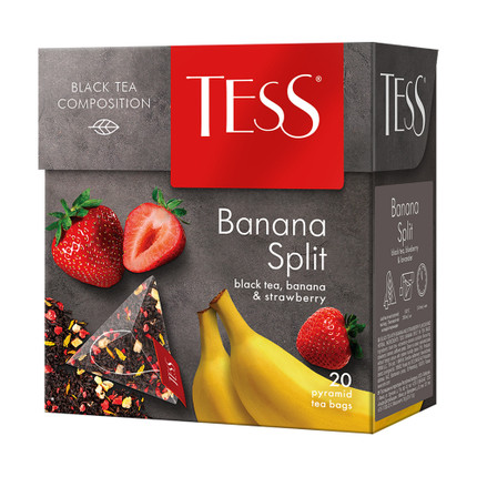 Чай чёрный "Banana Split", TESS, 20 пирамидок, 36 г