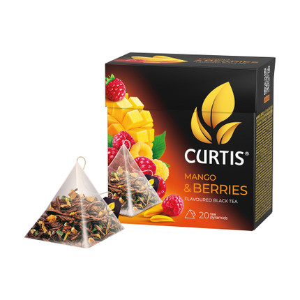 Чай чёрный "Mango & Berries", CURTIS, 20 пакетиков, 34 г