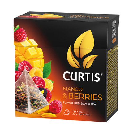 Чай чёрный "Mango & Berries", CURTIS, 20 пакетиков, 34 г