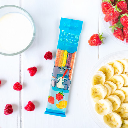 Трубочка для молока, 30 г, в ассортименте