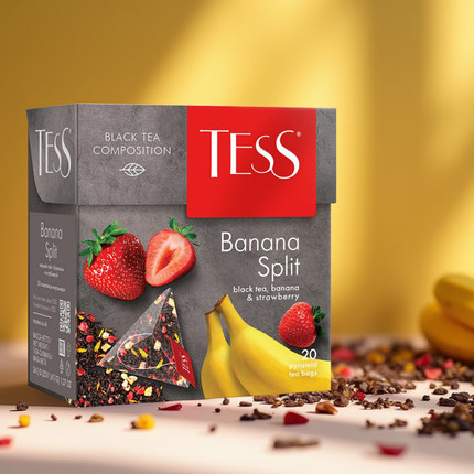 Чай чёрный "Banana Split", TESS, 20 пирамидок, 36 г