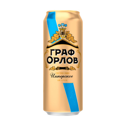 Пиво светлое "Граф Орлов", Имперское, 0,43 л - купить в интернет-магазине Fix Price в г. Стерлитамак по цене 59 ₽